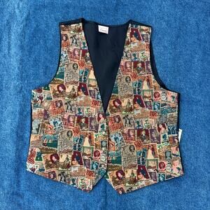90s Orare stamp tapestry vest